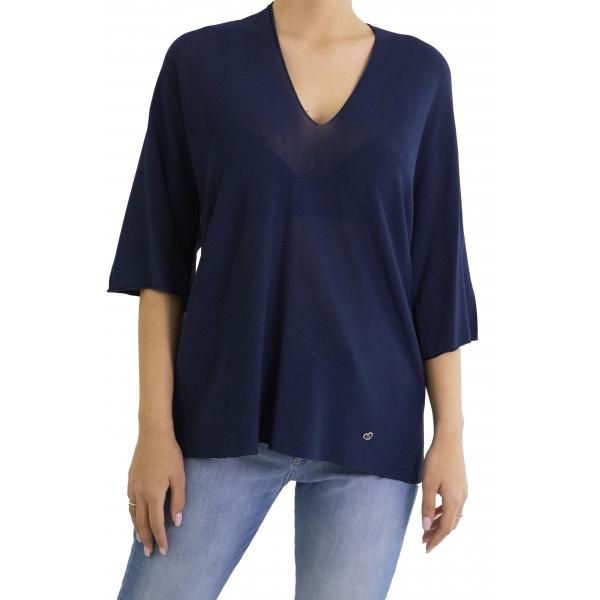 Maglia monocolour con scollo a V Please 